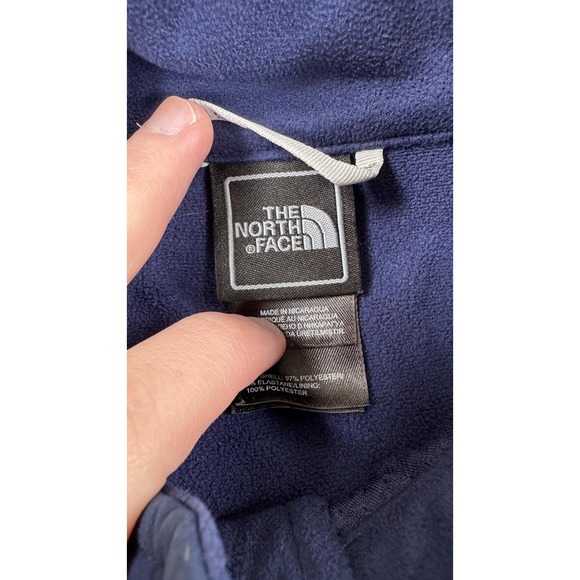 The North Face Softshell Jacket Womens Medium Blue Full Zip Fleece Lined Stretch - Picture 6 of 7